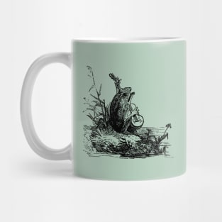 Froggy Serenade: Cottagecore and Goblincore Featuring Frog Playing Music Mug